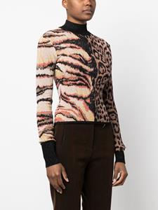 Roberto Cavalli Trui met jacquard - Roze