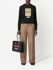 Burberry Sweater met logopatch - Zwart