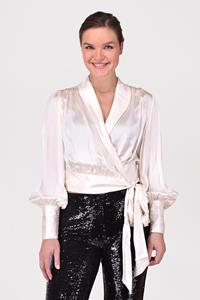 Zimmermann blouse Silk Wrap 5673TRHIG creme