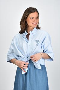 Ami Paris blouse ADC USH201.CO0031 blauw