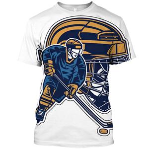 ETST 03 Hockey T-shirt 3D-printen Korte mouwen Top Mode Sport Casual T-shirts Oversized herenkleding Outdoor Streetwear Fans Kleding