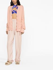 Stella McCartney High waist plooibroek - Roze