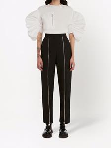 Alexander McQueen High waist broek - Zwart