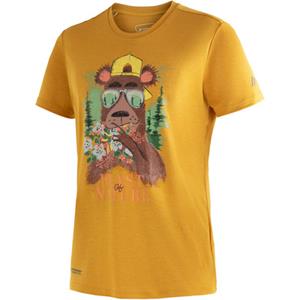 Maier Sports T-Shirt "Tistam S/S M", Herren Kurzarmshirt mit Print für Wandern und Freizeit