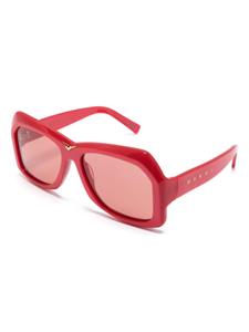 Marni Eyewear Zonnebril met geometrisch montuur - Rood