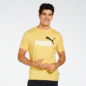 PUMA Ess+ Metallic 2 Col Logo T-Shirt Herren 43 - mustard seed