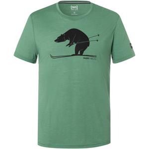 Super.Natural Heren Skiing Bear T-Shirt