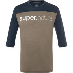 SUPER.NATURAL T-Shirt Merino T-Shirt CONTRAST 3/4 funktioneller Merino-Materialmix