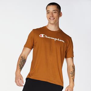 Champion Linear - Taupe - T-shirt Heren