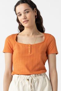 Sissy-Boy Oranje Rib Jersey T-shirt