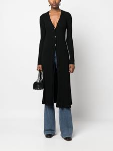 TWINSET Ribgebreide vestjas - Zwart