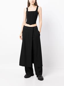 Dion Lee Broek met rok vlak - Zwart