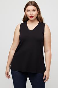 Ulla Popken Longtop Top kurz doppellagig Rundhals ärmellos