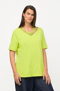 Ulla Popken Rundhalsshirt Shirt Ringel Classic Rundhals 3/4-Arm Modal