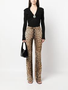 Roberto Cavalli slim-cut leopard-print trousers - Beige