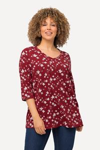 Ulla Popken Rundhalsshirt Weihnachts-Shirt Panda Classic V-Ausschnitt