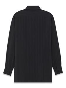 Saint Laurent Gestreept overhemd - Zwart