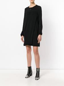 CHANEL Pre-Owned geribbelde detail boxy jurk - Zwart