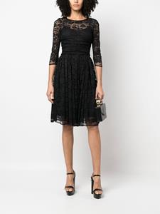 Dolce & Gabbana Pre-Owned 2000's jurk van kant - Zwart