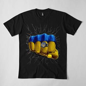 FT T Shirts Mannen Premium Katoen Harajuku T-Shirt Oekraïense Amerikaanse Vlag USA Oekraïne Print Tees Grappige Stijl Ronde Hals Katoenen Tshirt Casual T-Shirts