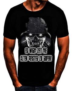 Shirtbude Skull schwarz weiß Politik Alte Geister Print tshirt