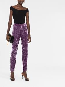 Saint Laurent Broek met fluwelen-effect - Paars