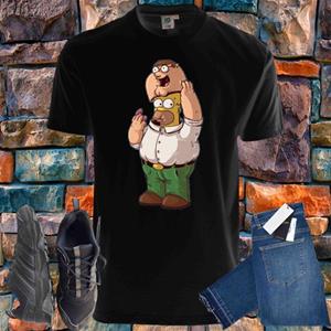 Shirtbude Simpsons x Family Guy / Cartoon / schwarzer T-Shirt