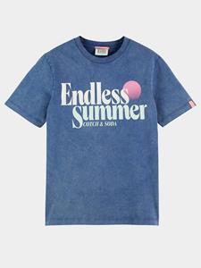 Scotch & Soda T-shirt korte mouw garment-dye logo artwork regul 169866/1149