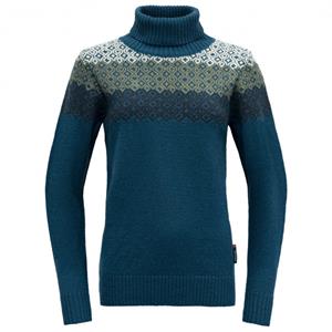 Devold  Women's Syvde Wool High Neck - Wollen trui, blauw