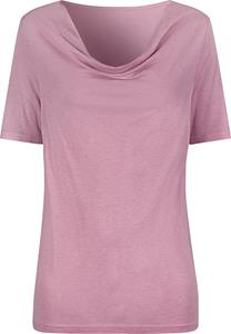 Your Look... for less! Dames Shirt met cascadehals roze Größe