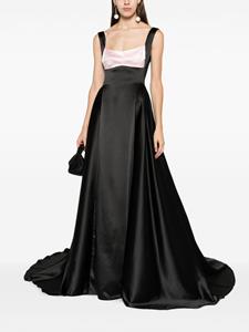 Atu Body Couture colourblock satin gown - Zwart