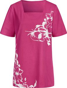 Your Look... for less! Dames Lang shirt fuchsia/wit Größe