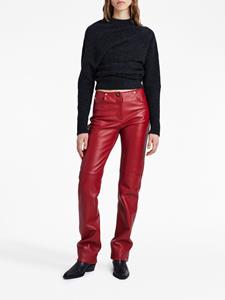 Proenza Schouler straight-leg leather trousers - Rood