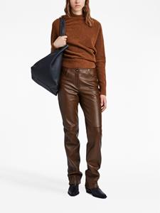 Proenza Schouler straight-leg leather trousers - Bruin