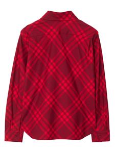 Burberry check-pattern cotton shirt - Rood