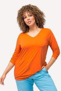 Ulla Popken Longsleeve Funktionsshirt antibakteriell V-Ausschnitt Langarm