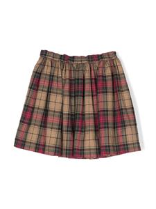 Bonpoint Plooirok met tartan ruit - Bruin