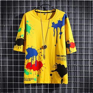 Zongsazongsa Mannen Mode Graffiti Bedrukte Korte Mouwen Regular Top Mannen Zomer Cool Hip-hop T-shirt