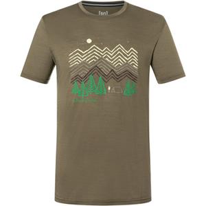 SUPER.NATURAL Print-Shirt Merino T-Shirt M CAMPING NIGHTS TEE wärmender Merino-Materialmix