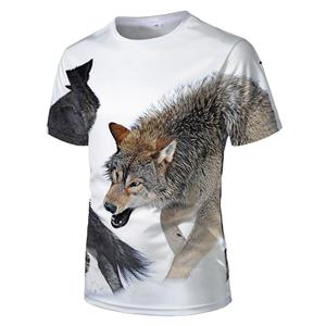Wengy 2 Summer 3D Cool Style Wolf Graphic t shirts For Men  Fashion Casual Animal Pattern T-shirt Hip Hop Trending Print t-shirt Tops