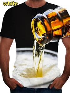 Dundundun Mens T-Shirt Zomer Bier Grappige Casual Korte Mouw Cool Fashion Tee Shirt