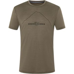 SUPER.NATURAL Print-Shirt Merino T-Shirt M GROSSGLOCKNER TEE wärmender Merino-Materialmix