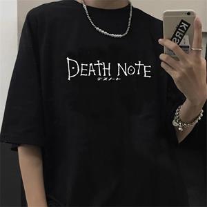 FT T Shirts Japanse Anime Death Note T Shirt Mannen Kawaii Cartoon Tshirt Bleach Ichigo Graphic Tees Misa Manga Summer Tops Unisex Tee Male