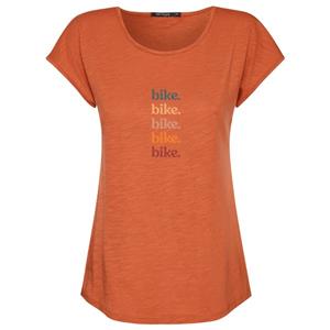 GreenBomb T-Shirt GREENBOMB Bio-Damen-T-Shirt 'Bike Bike' mit Rundha