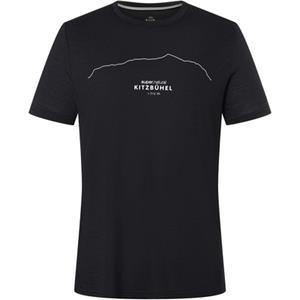 SUPER.NATURAL Print-Shirt Merino T-Shirt M KITZBÜHEL TEE genialer Merion-Materialmix