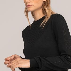 LA REDOUTE COLLECTIONS Trui met ronde hals, pointelle tricot