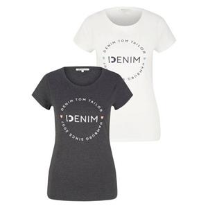 Tom Tailor Denim T-shirt (set, 2-delig, 2 stuks)