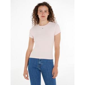 Tommy Jeans T-Shirt TJW BBY ESSENTIAL RIB SS mit Tommy Jeans Logo-Flag