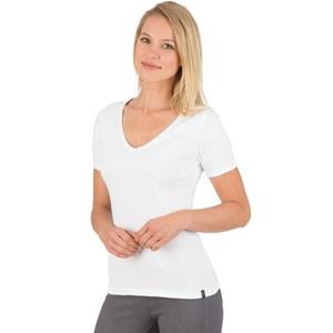Trigema T-Shirt TRIGEMA V-Shirt aus Baumwolle/Elastan (1-tlg)