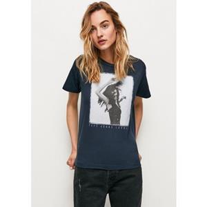 Pepe Jeans T-Shirt SONYA in figurbetonter Passform und mit tollem markentypischem Frontprint